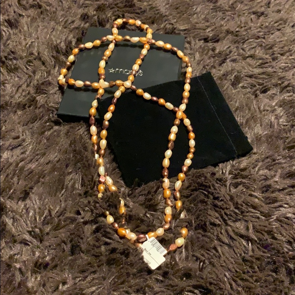 🎉HP NWT Multi Choco Pearl 64” Cult Pearl Strand - Picture 4 of 5